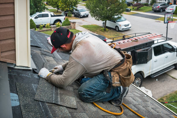 Professional Roofing technician working in Bluffton, MN